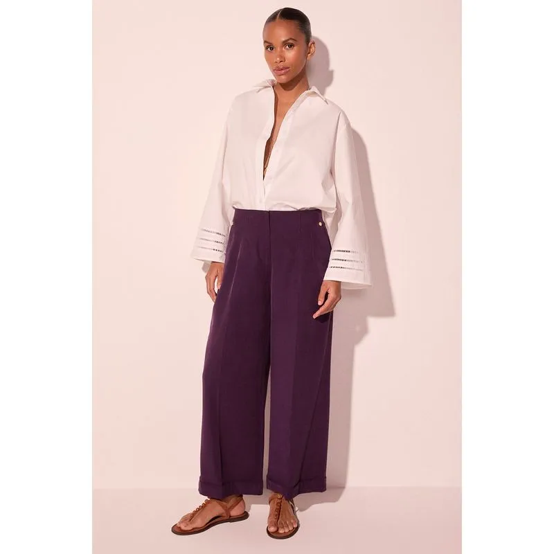 Calca Pantacourt Malva Roxo 40