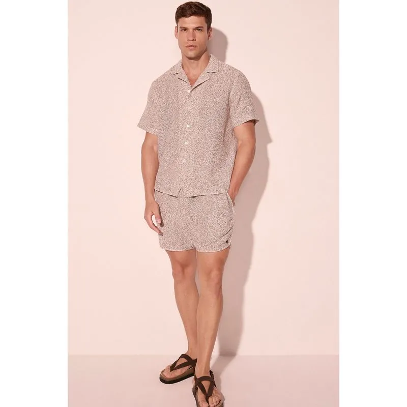 Camisa Manga Curta Pescador Marrom M/M