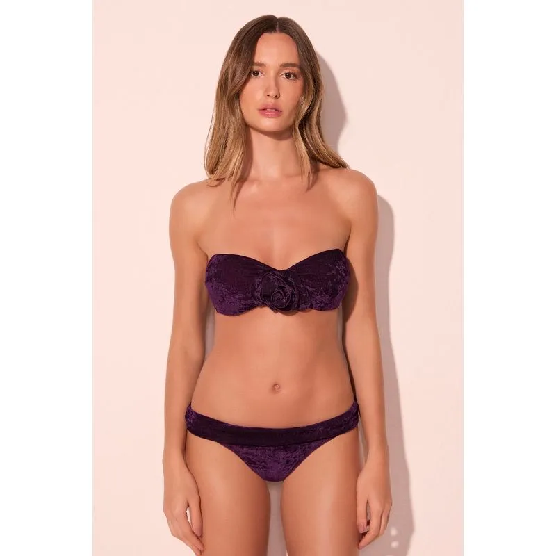 Biquíni Sutiã Faixa Com Detalhe Celósia Roxo GG/XL