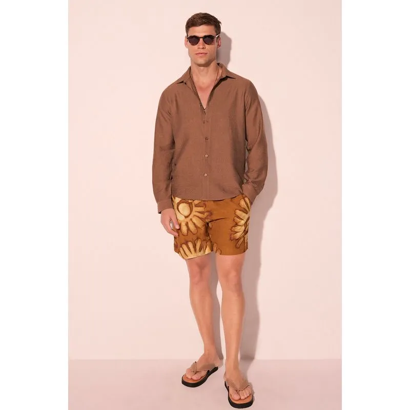 Short Casual Cós De Elástico Helianto P/S