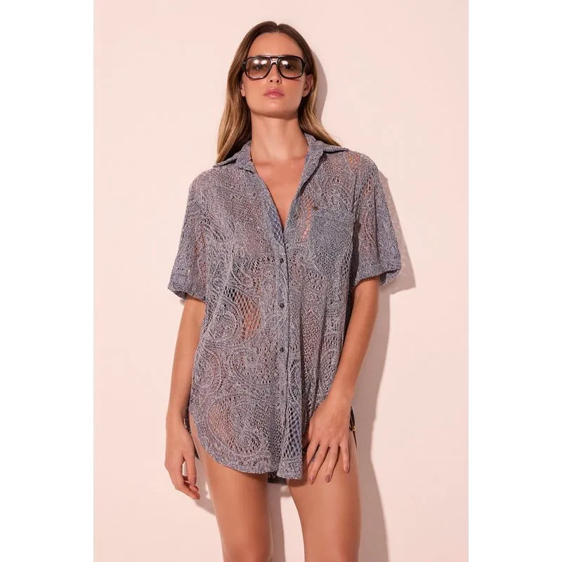 Camisa Manga Curta Pelicano Azul M/M