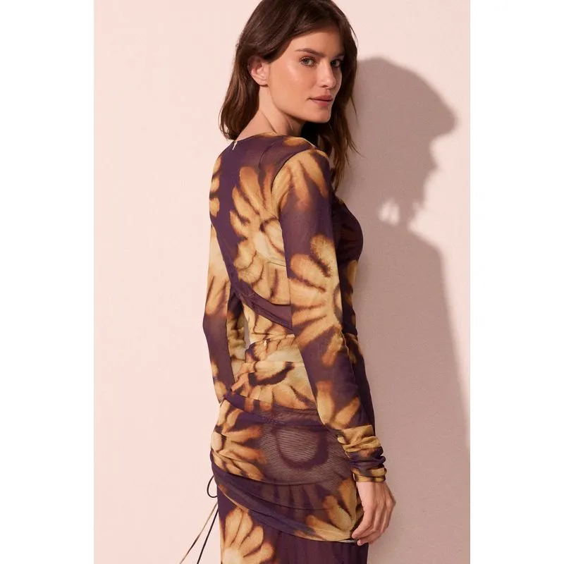 Blusa Manga Longa Com Franzido Helianto PP/XS