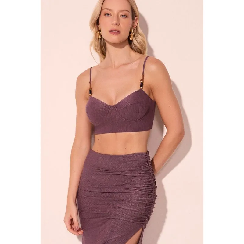 Top Alça Meia Taça Gergelim Roxo PP/XS