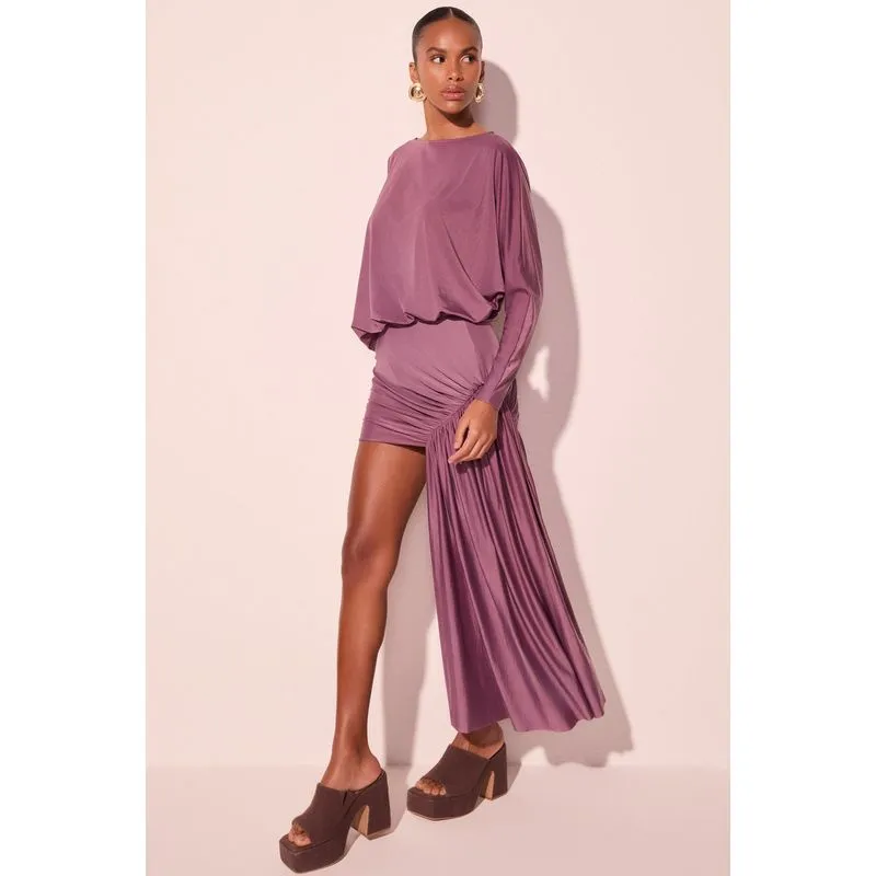 Vestido Curto Bromélia Roxo G/L
