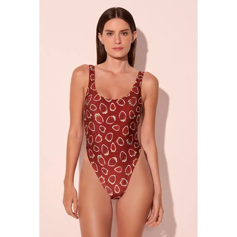 Maiô Cavado Morangos VERMELHO/RED P/S
