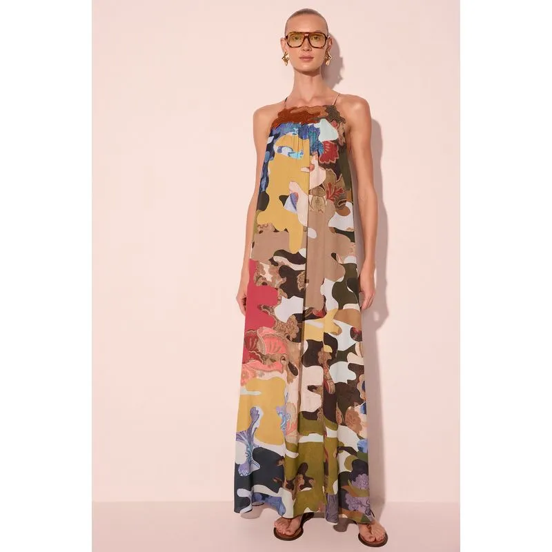 Vestido Longo Camuflado P/S