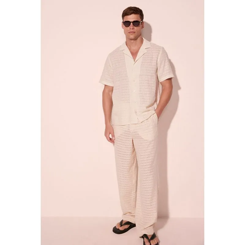 Camisa Manga Curta Papiro Off White GG/XL