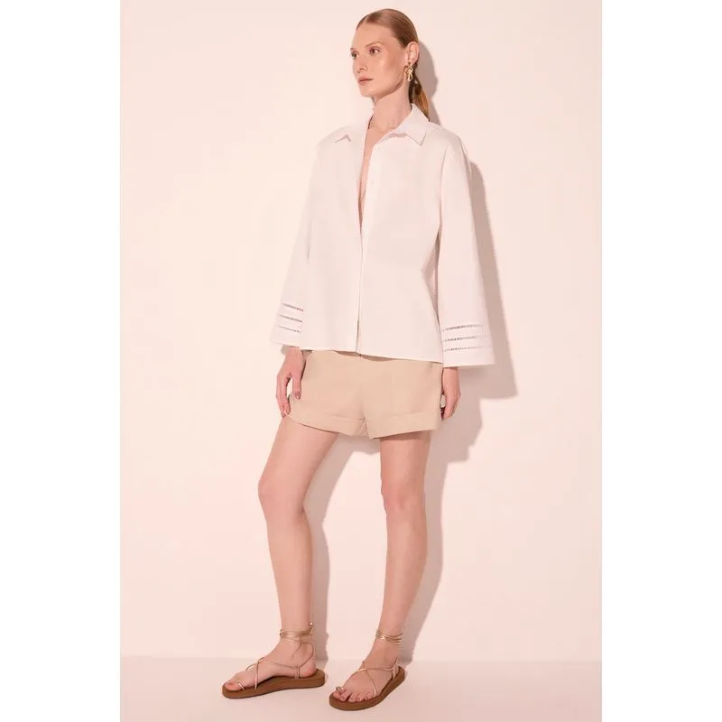 Camisa Manga Longa Milos Off White GG/XL