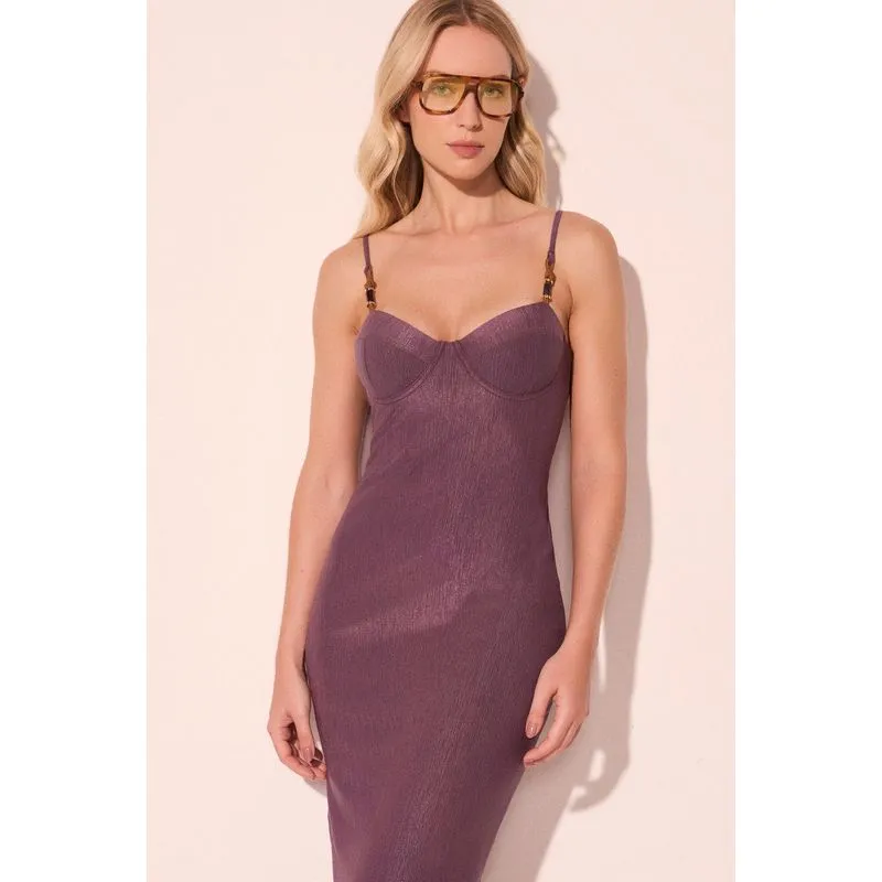 Vestido Midi Meia Taça Gergelim Roxo PP/XS