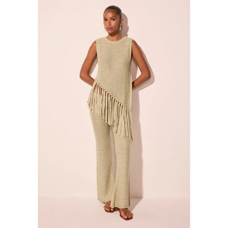 Calça Reta Tricô Sirena Verde M/M