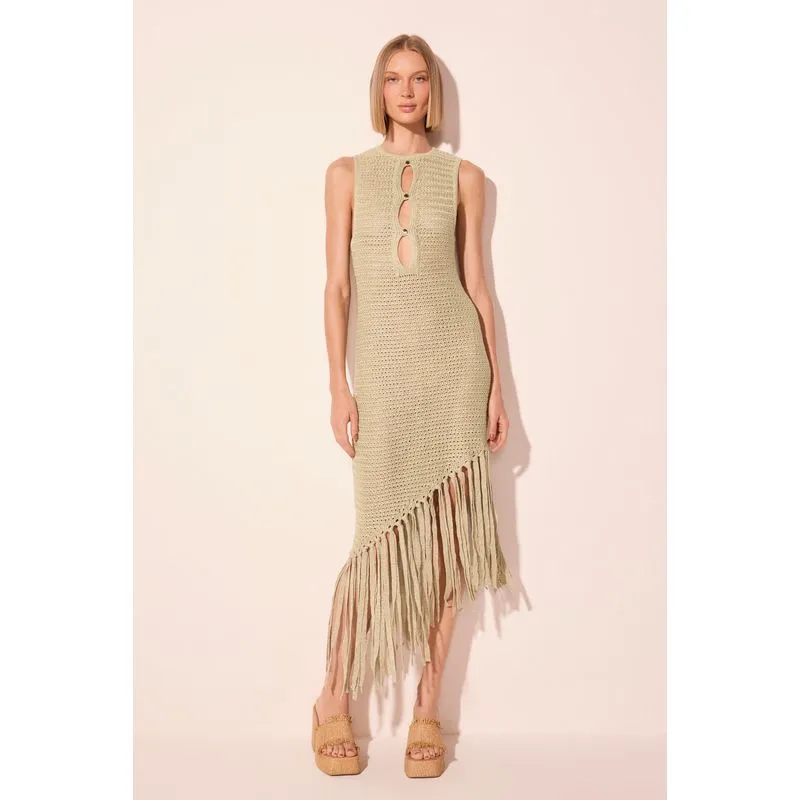 Vestido Midi Assimétrico Sirena Verde P/S