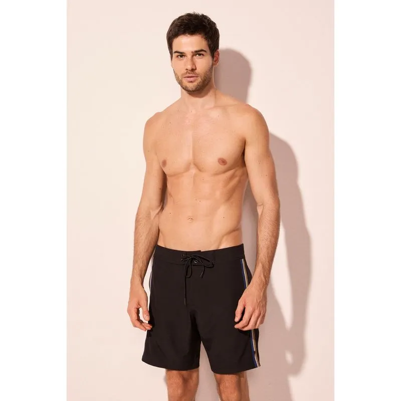 Boardshort Surf Com Bolso Traseiro Tropea Preto 46