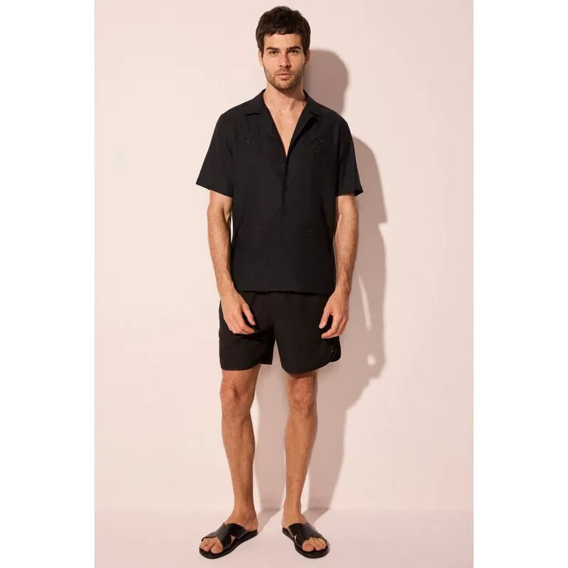 Camisa Manga Curta Ravello Preto PP/XS