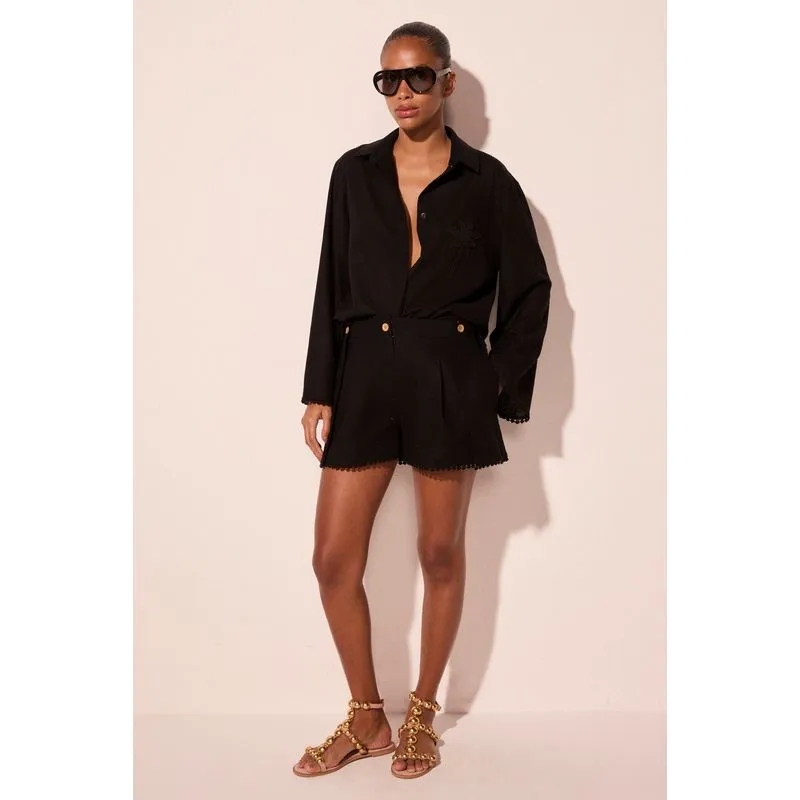 Short Curto Aviamento Cidra Preto 40