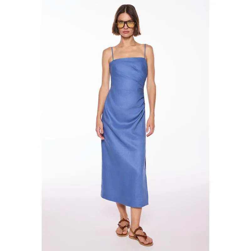 Vestido Midi Anemona Azul AZUL/BLUE G/L