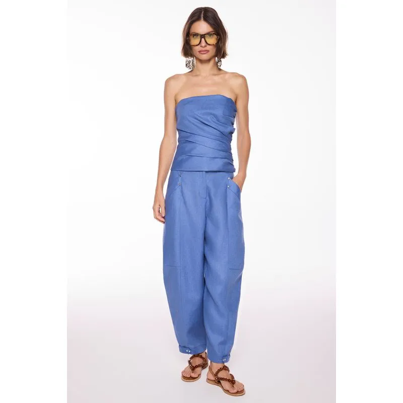 Calça Baggy Anemona Azul AZUL/BLUE 36
