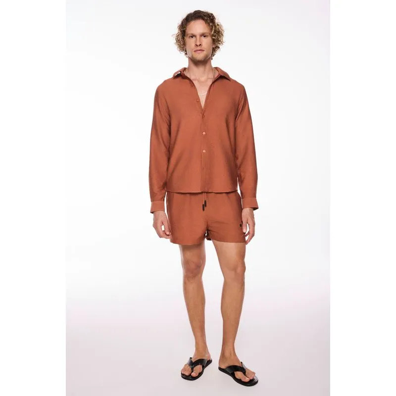 Camisa Manga Longa Ventoa Marrom MARROM/BROWN P/S