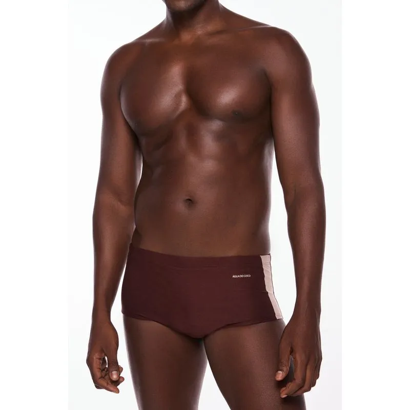 Sunga Larga Liso MARROM/BROWN EGG/XXL