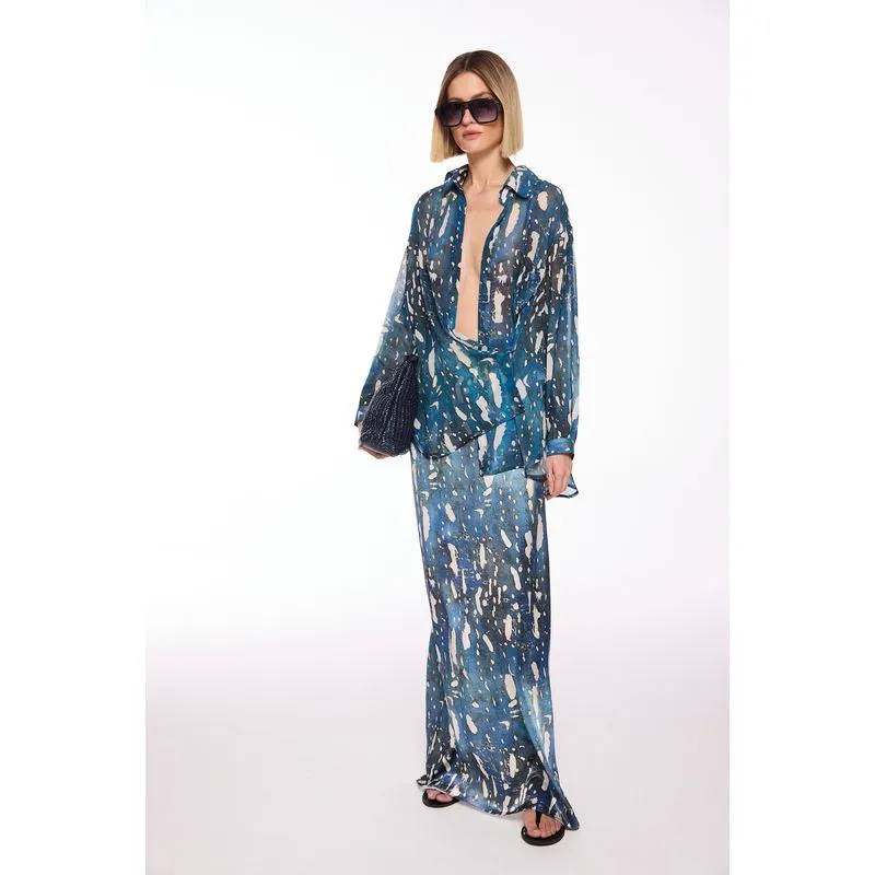 Saia Longa Iriri AZUL MARINHO/NAVY BLUE GG/XL