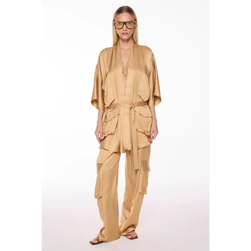 Calça Reta Calandra Dourado DOURADO/GOLDEN P/S