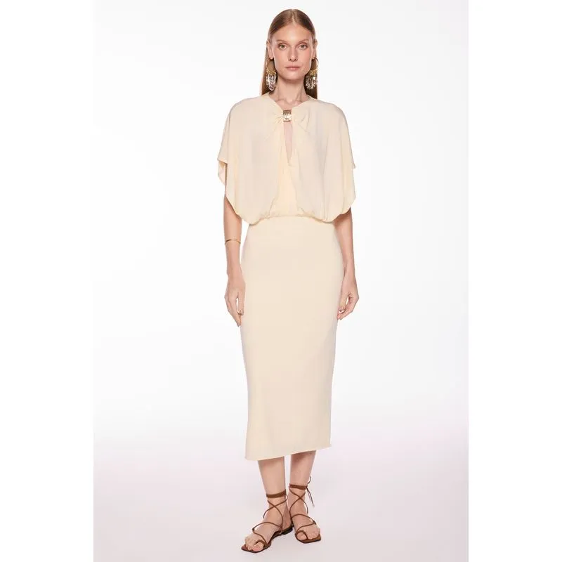 Vestido Midi Tahiti Bege BEGE/BEIGE PP/XS