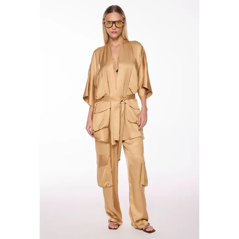 Capa Kimono Curto Calandra Dourado DOURADO/GOLDEN M/M