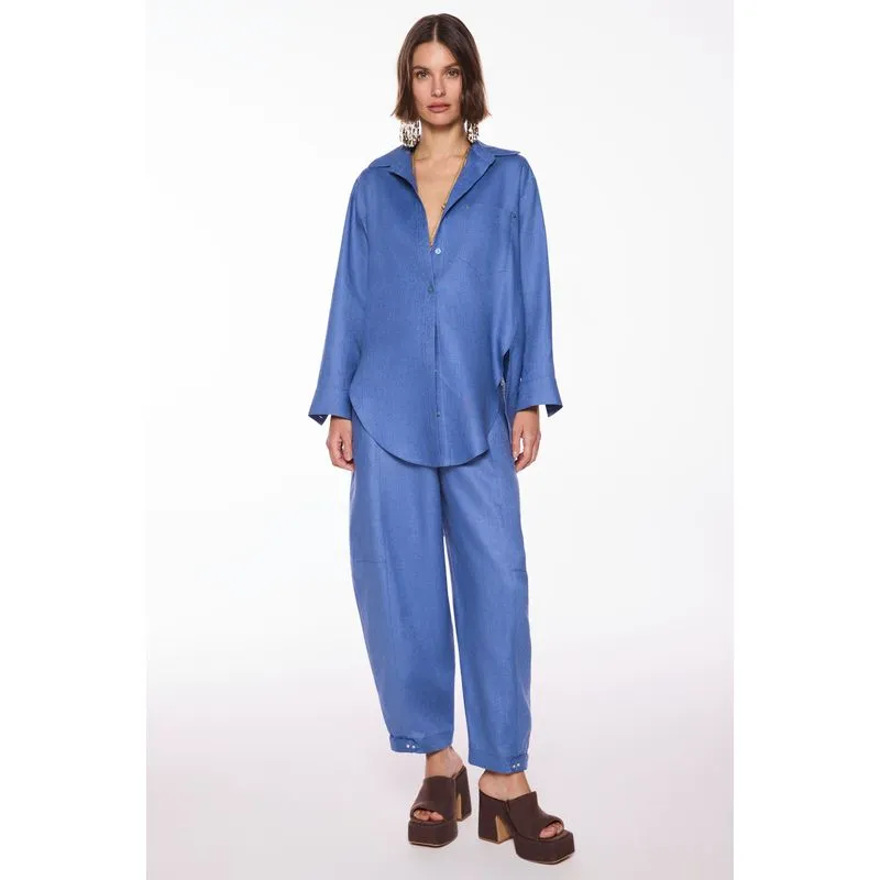Camisa Manga Longa Anemona Azul AZUL/BLUE PP/XS