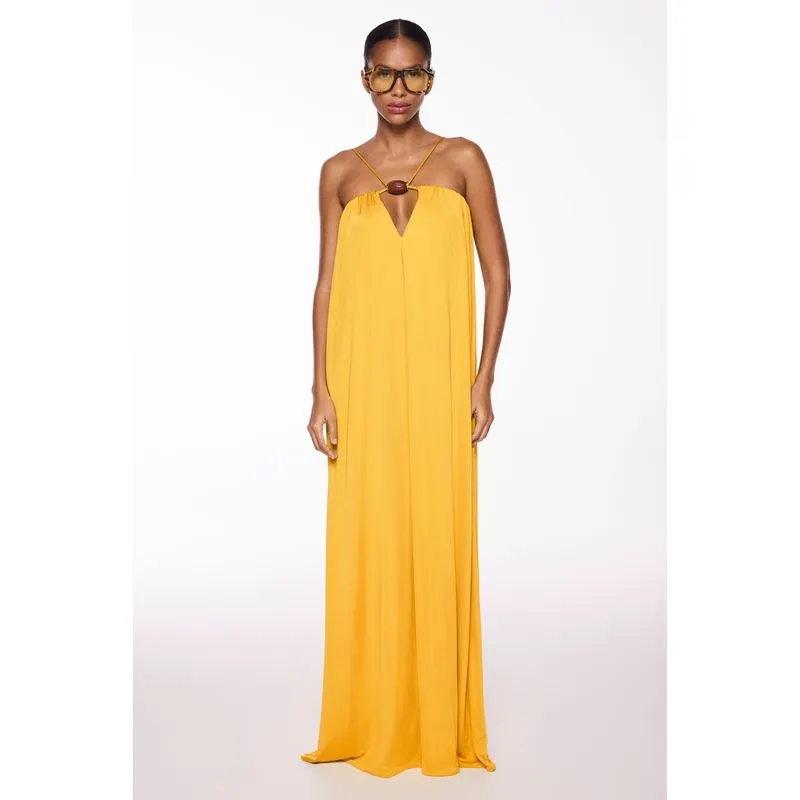 Vestido Longo Ambar Amarelo AMARELO/YELLOW PP/XS