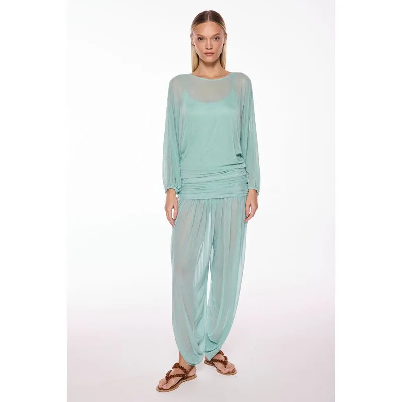 Blusa Manga Longa Poa Verde VERDE/GREEN PP/XS