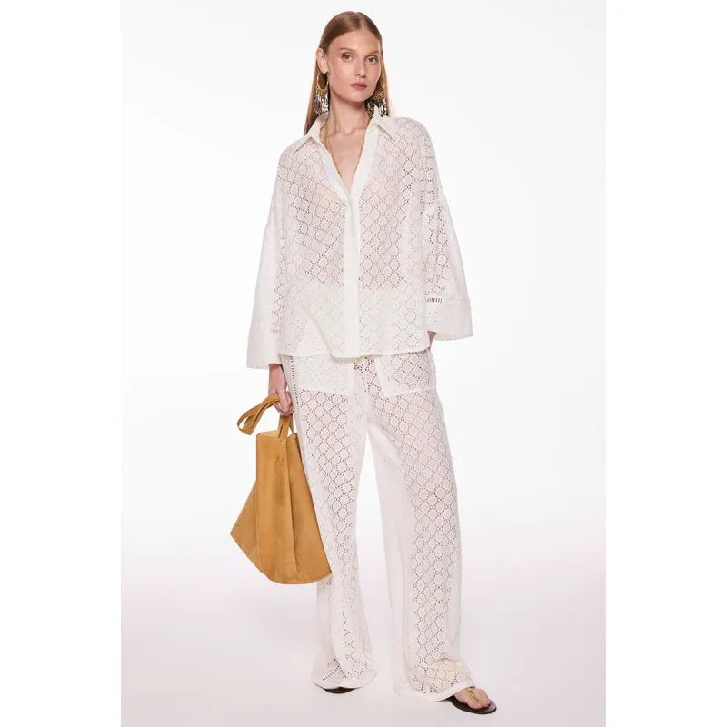 Calça Reta Maraca Off White OFF WHITE/OFF WHITE PP/XS