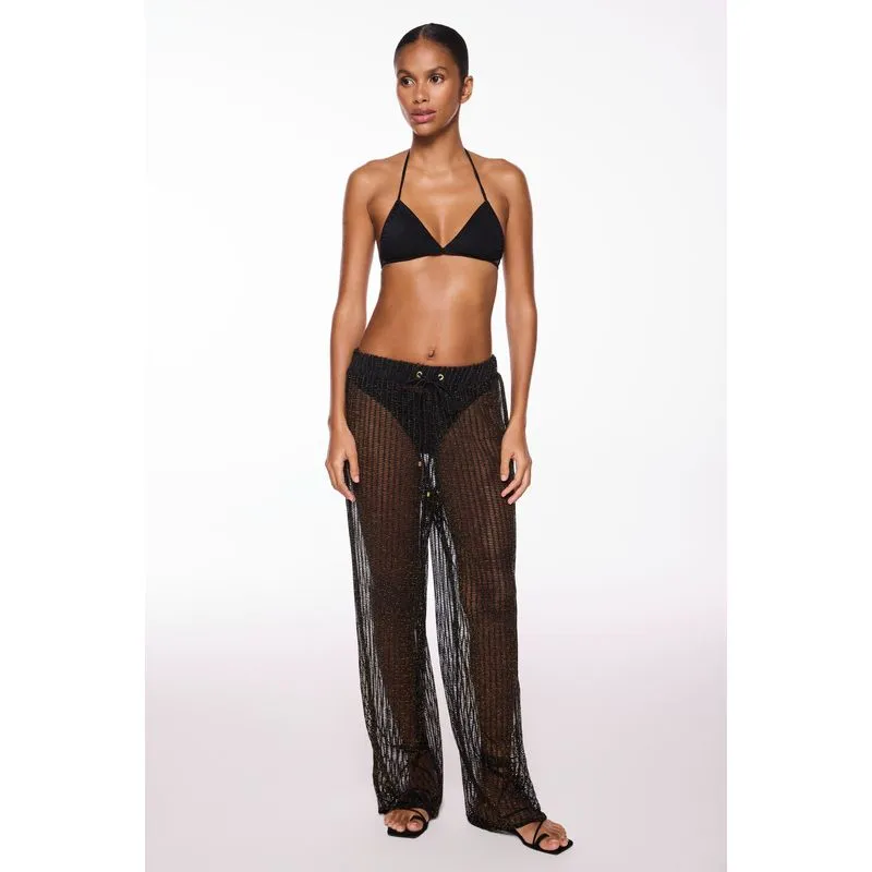 Calça Pantalona Telhas PRETO/BLACK G/L