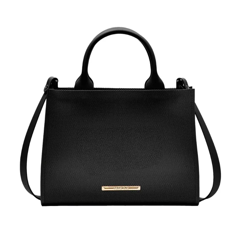 Bolsa Feminina Petite Jolie Transversal Texturizada Preta - U
