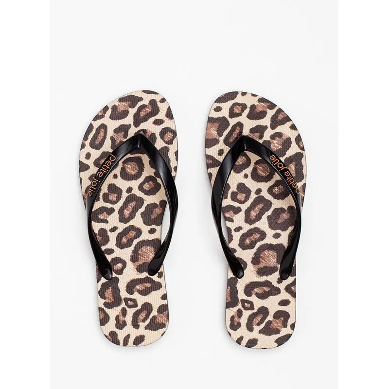 Chinelo Petite Jolie Fresh Preto/Onça 5 PJ6969 39-0