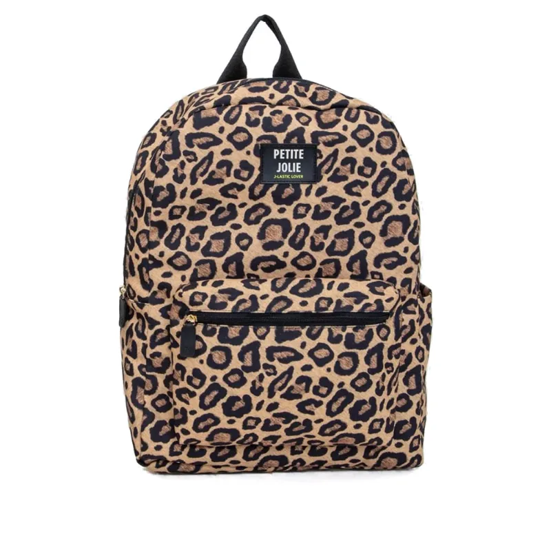 Mochila Feminina Petite Jolie Animal Print Caramelo/Preto - U
