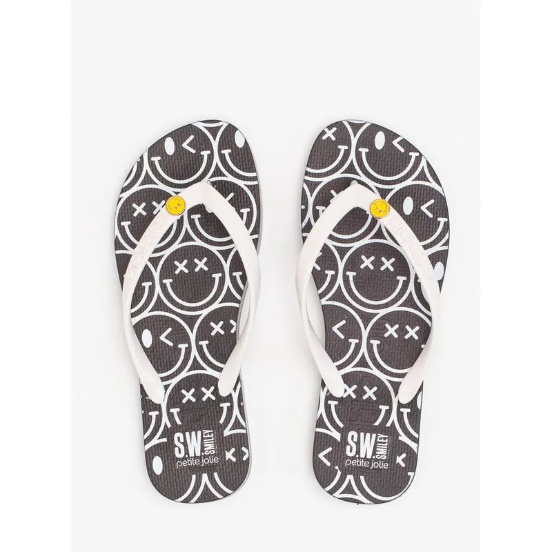 Chinelo Petite Jolie Fresh Preto/S.W.Smiley® 3 PJ7668SM 35
