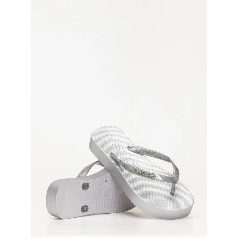 Chinelo Petite Jolie Fresh Up Full Glitter Prata PJ7705 33-4