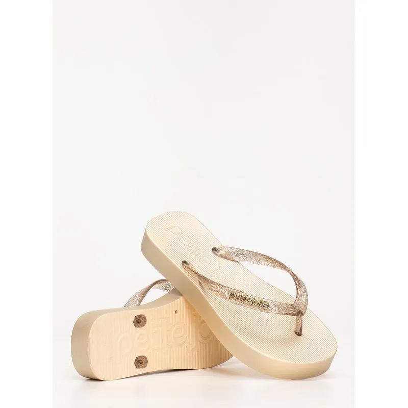 Chinelo Petite Jolie Fresh Up Glitter Ouro Light PJ7705 37