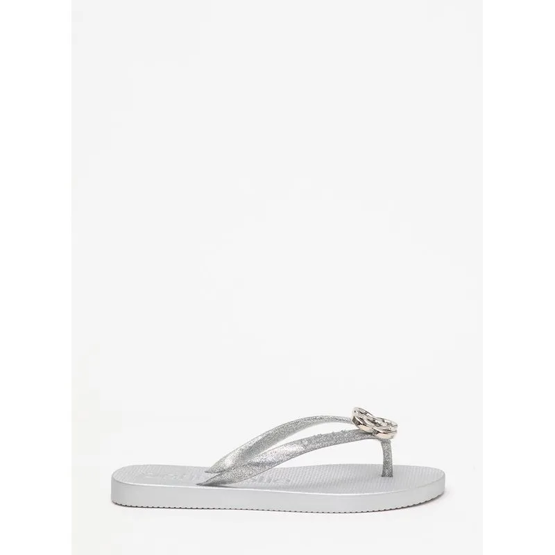 Chinelo Petite Jolie Fresh Full Glitter Prata/Ice PJ7704 38