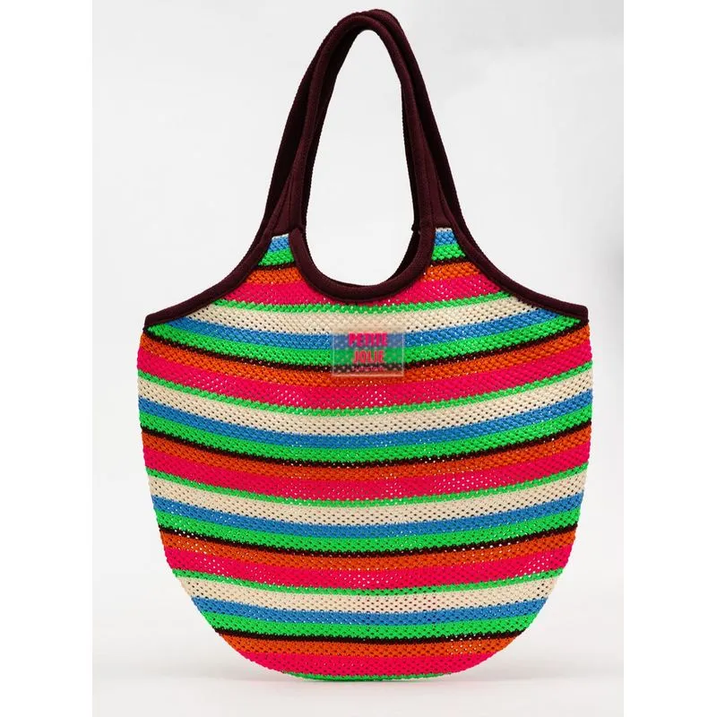 Bolsa Petite Jolie Maiorca Crochê Multicolor PJ11380