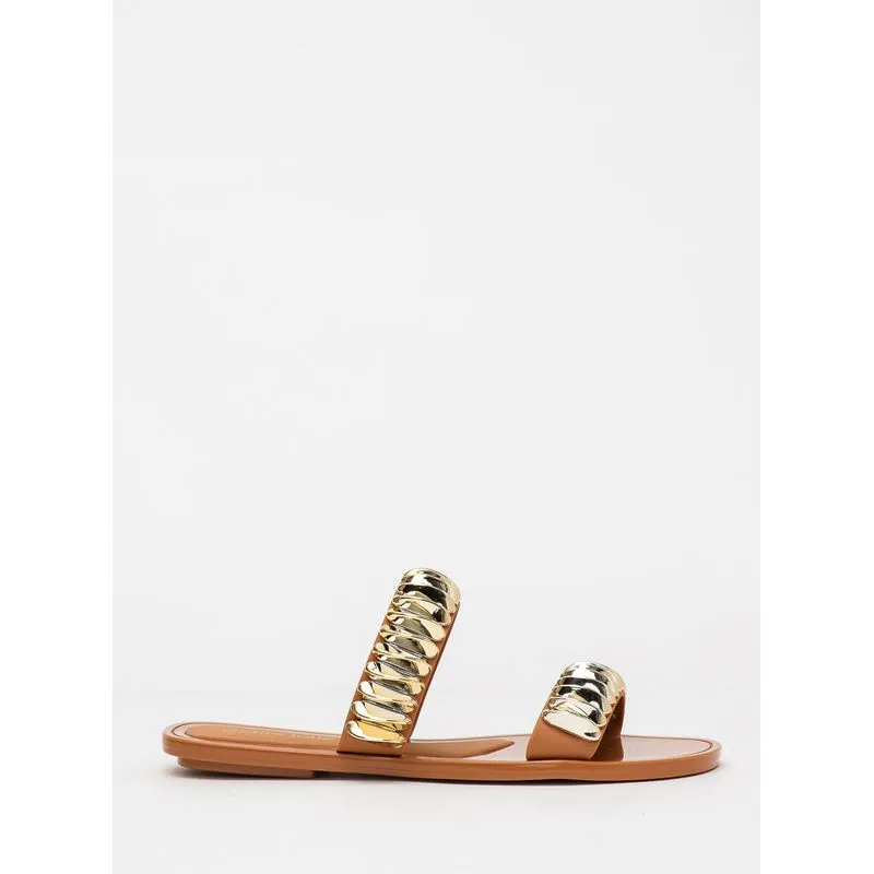 Chinelo Petite Jolie Demi Doce De Leite PJ7690 33-4