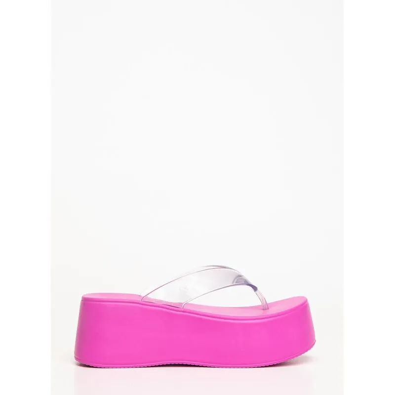 Chinelo Petite Jolie Plus II Translúcido/Fucsia PJ7703 39-0