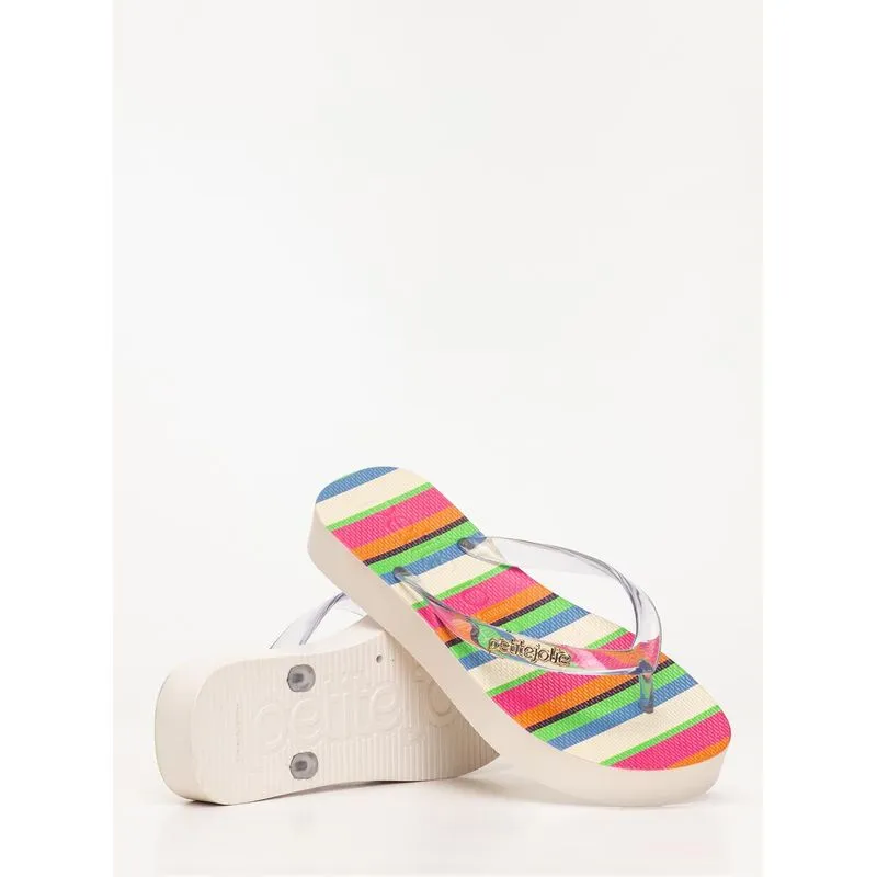 Chinelo Petite Jolie Fresh Up Translúcido/Listras 7 PJ7354 33-4