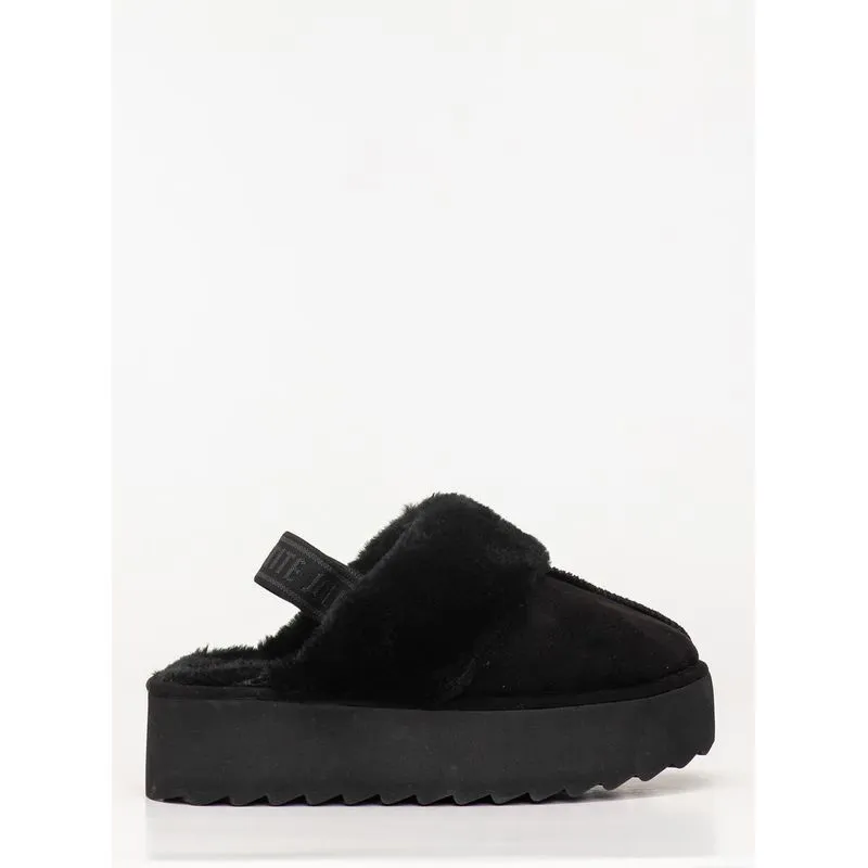 Clog Petite Jolie Fuzzy Preto PJ7717 35
