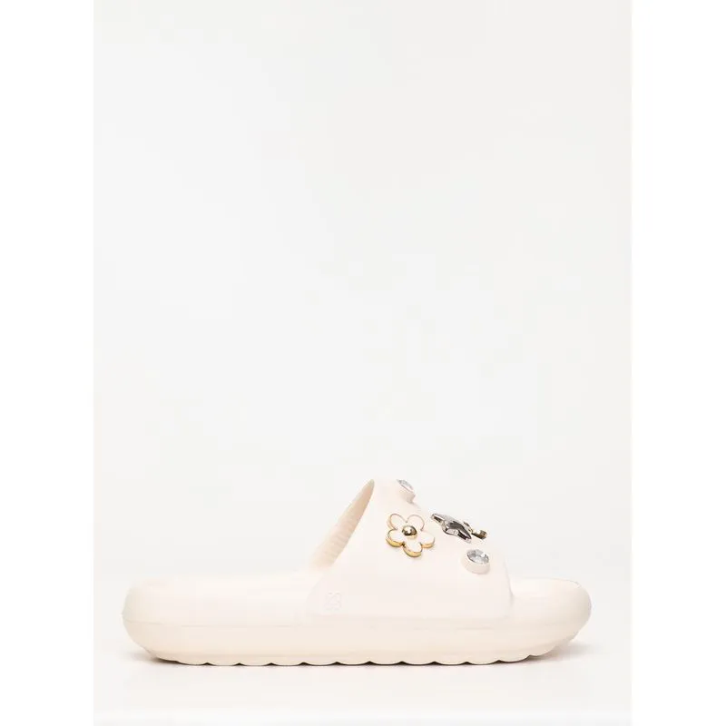 Chinelo Slide Petite Jolie Hug Creme PJ7733 35