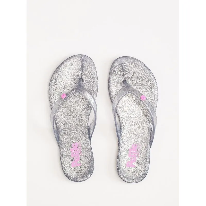Chinelo Petite Jolie Lucky In Full Glitter Prata PJ4420IN 30
