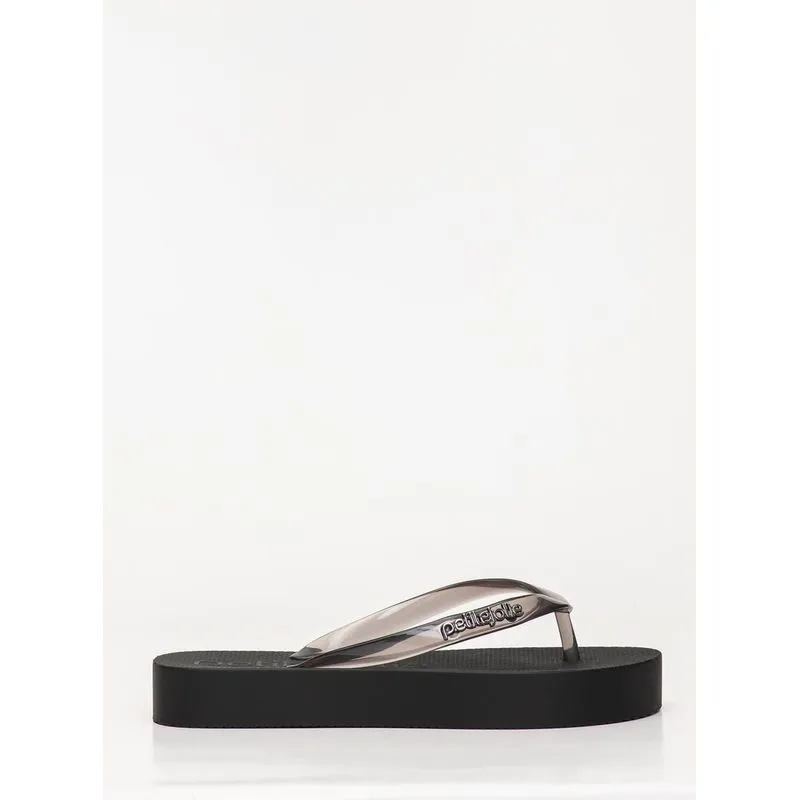 Chinelo Petite Jolie Fresh Up Translúcido/Preto PJ7321 35