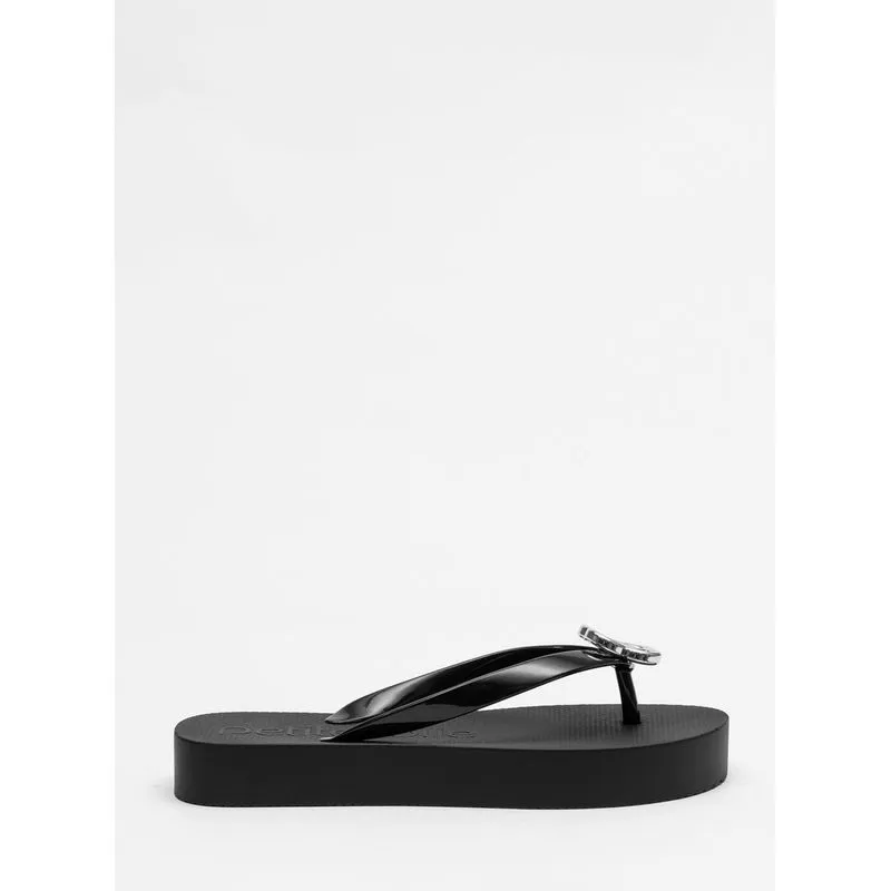 Chinelo Petite Jolie Fresh Up Preto/Grafite PJ7634 36
