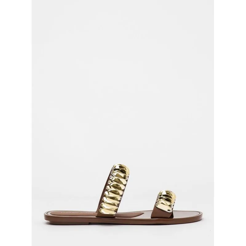 Chinelo Petite Jolie Demi Chocolate/Ouro PJ7690 36