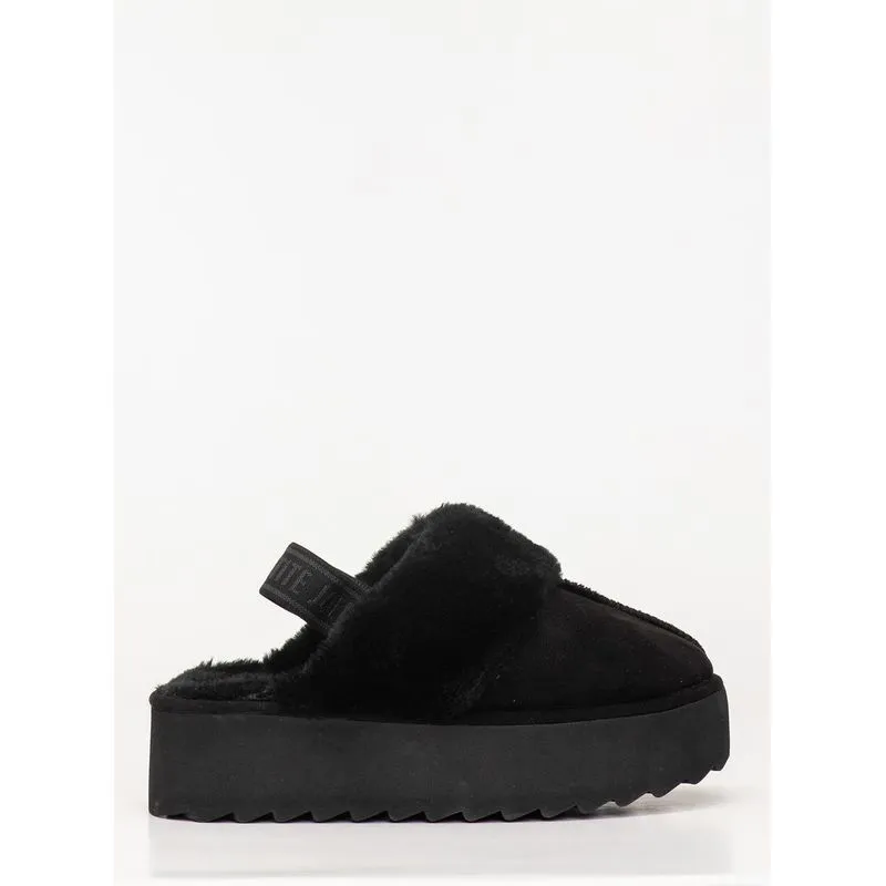 Clog Petite Jolie Fuzzy Preto PJ7717 33-4