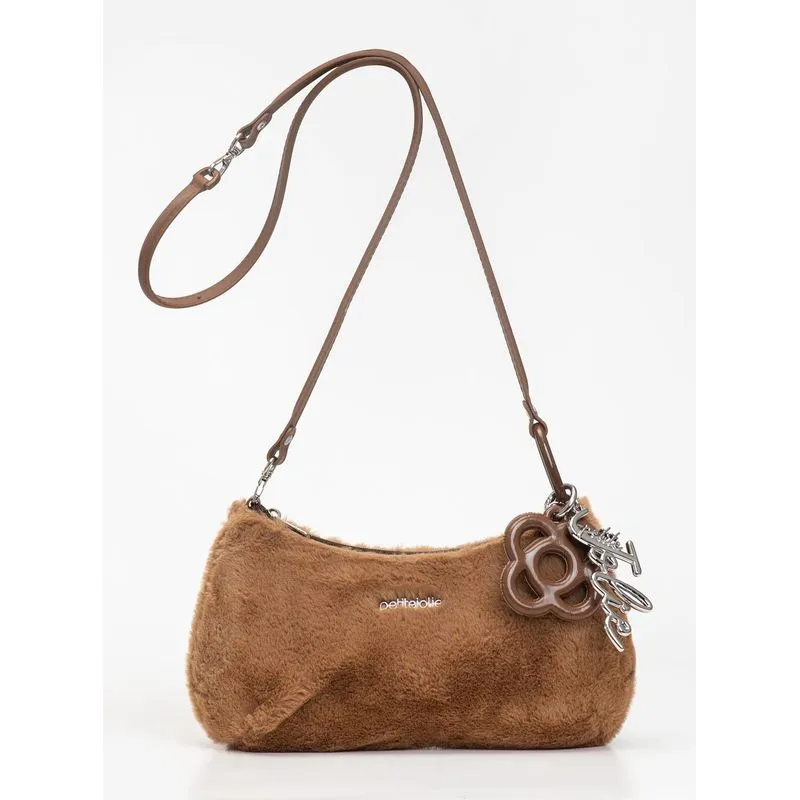 Bolsa Petite Jolie Icon Fur Bag Chocolate PJ11369